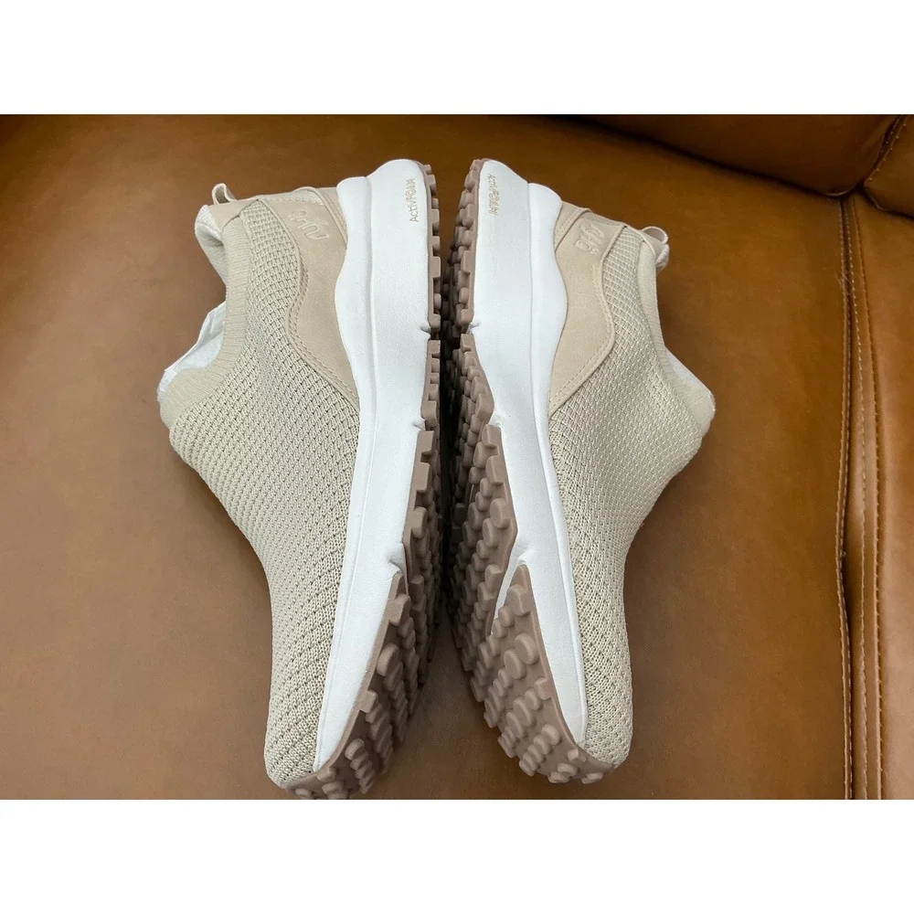 Ryka Jumpstart Walking Shoe Womens 8.5 Terra Taupe Slip On Sneaker